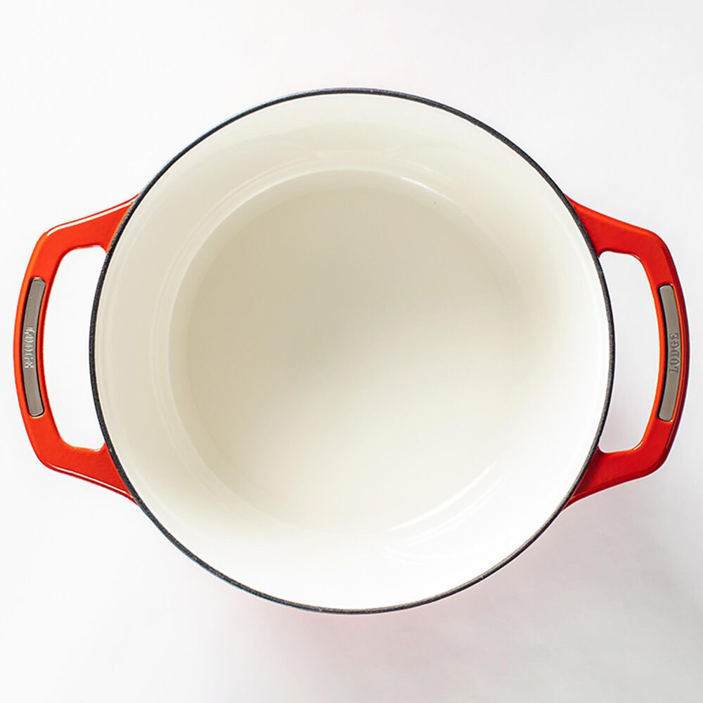 Lodge USA Enamel 7.5 Qt. Cast Iron Dutch Oven in Cherry On Top, , large