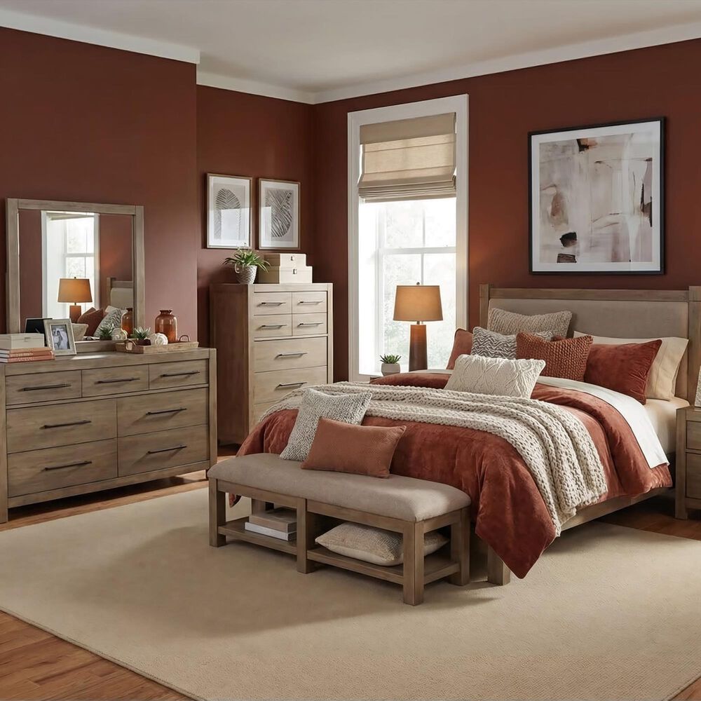 Urban Home Roycroft Upholstered Storage Bench in Gray, , large