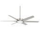 Minka-Aire Deco 65" Indoor/Outdoor Ceiling Fan with LED Light in Brushed Nickel Wet, , large