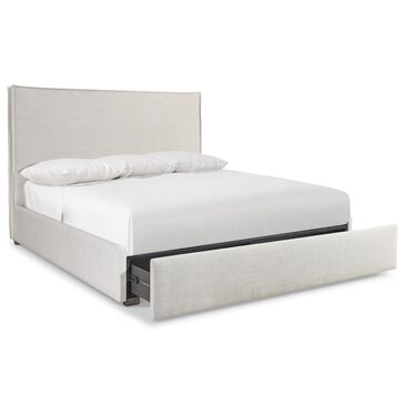 Bernhardt Sawyer King Upholstered Storage Bed in White, , large
