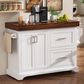 HOMLUX 53" Large Kitchen Island with 3.5" Thick Desktop in White, , large