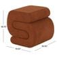 Maple and Jade 20" Boucle Accent Ottoman in Copper, , large