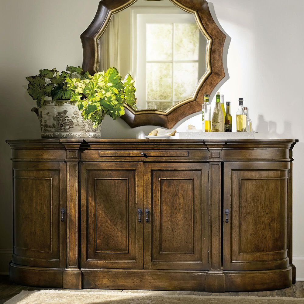 Hooker Furniture Archivist Sideboard in Pecky Pecan and Bluestone, , large