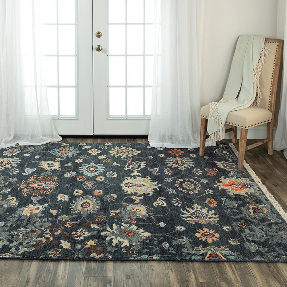 RIZZY Envision Bulbs Leaves 10&#39; x 14&#39; Charcoal Area Rug, , large