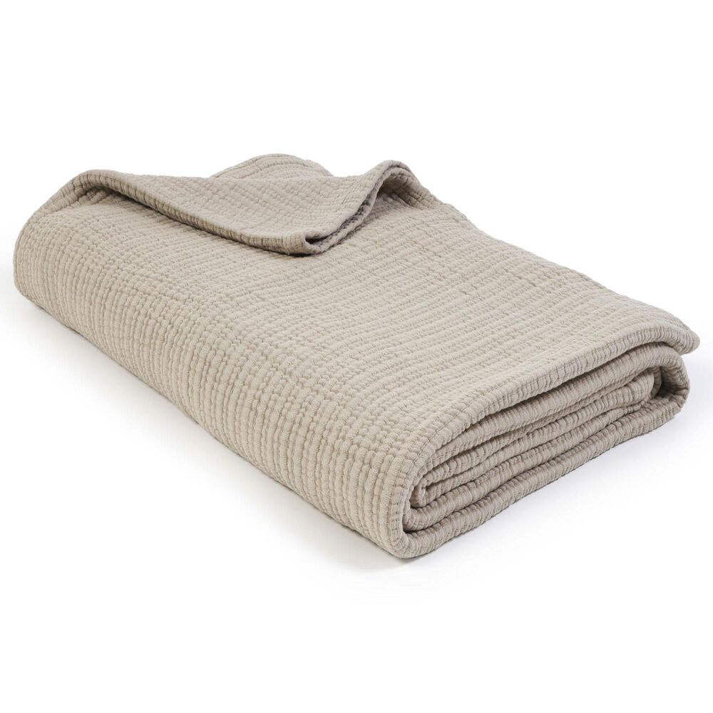 Pom Pom At Home Chatham Queen Matelasse Blanket in Natural, , large