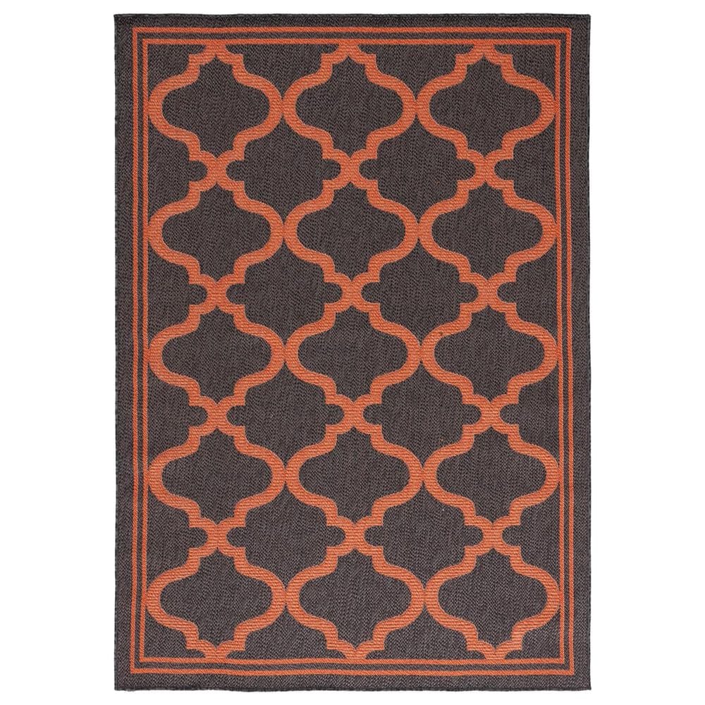 Safavieh Bermuda 4" x 6" Charcoal and Rust Indoor/Outdoor Area Performance Rug, , large