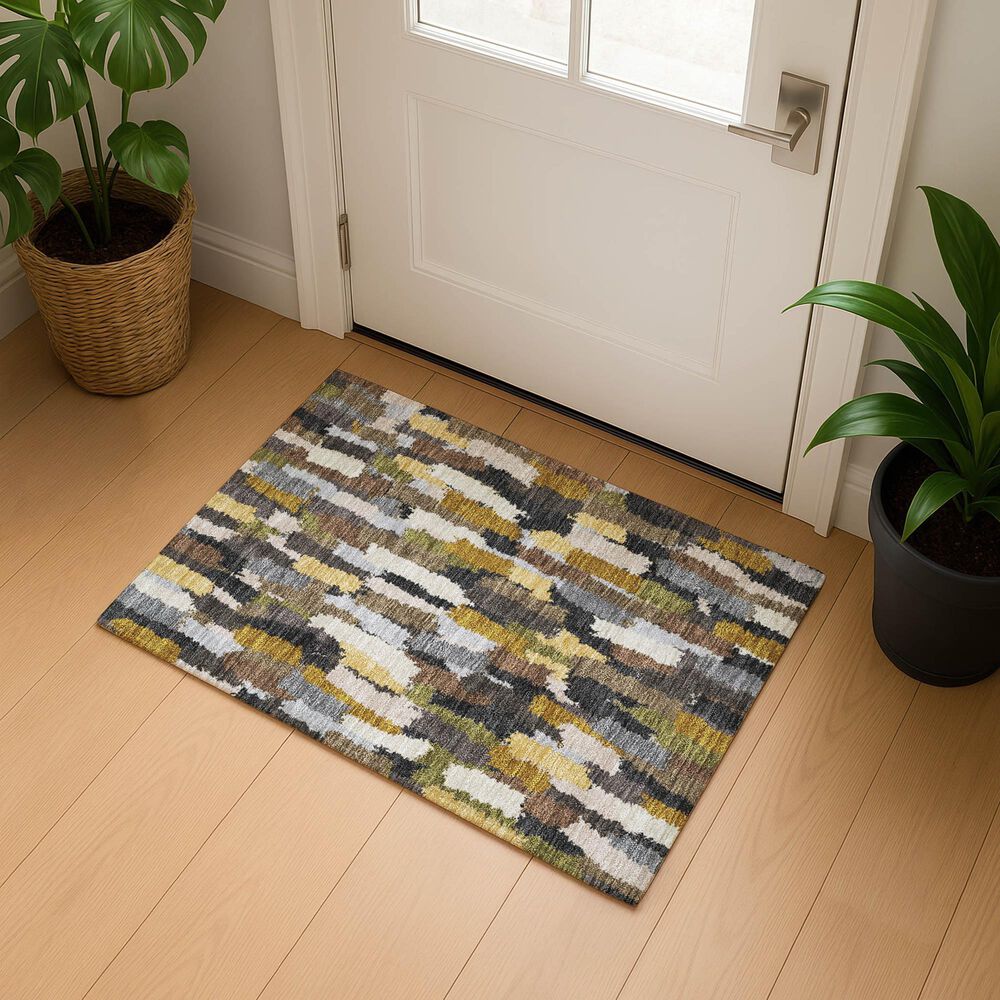 Dalyn Rug Company Kenner KN6 Black 1'8" x 2'6" Area Rug, , large