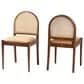 Baxton Studio Maryland Side Chair in Natural and Walnut Brown (Set of 2), , large