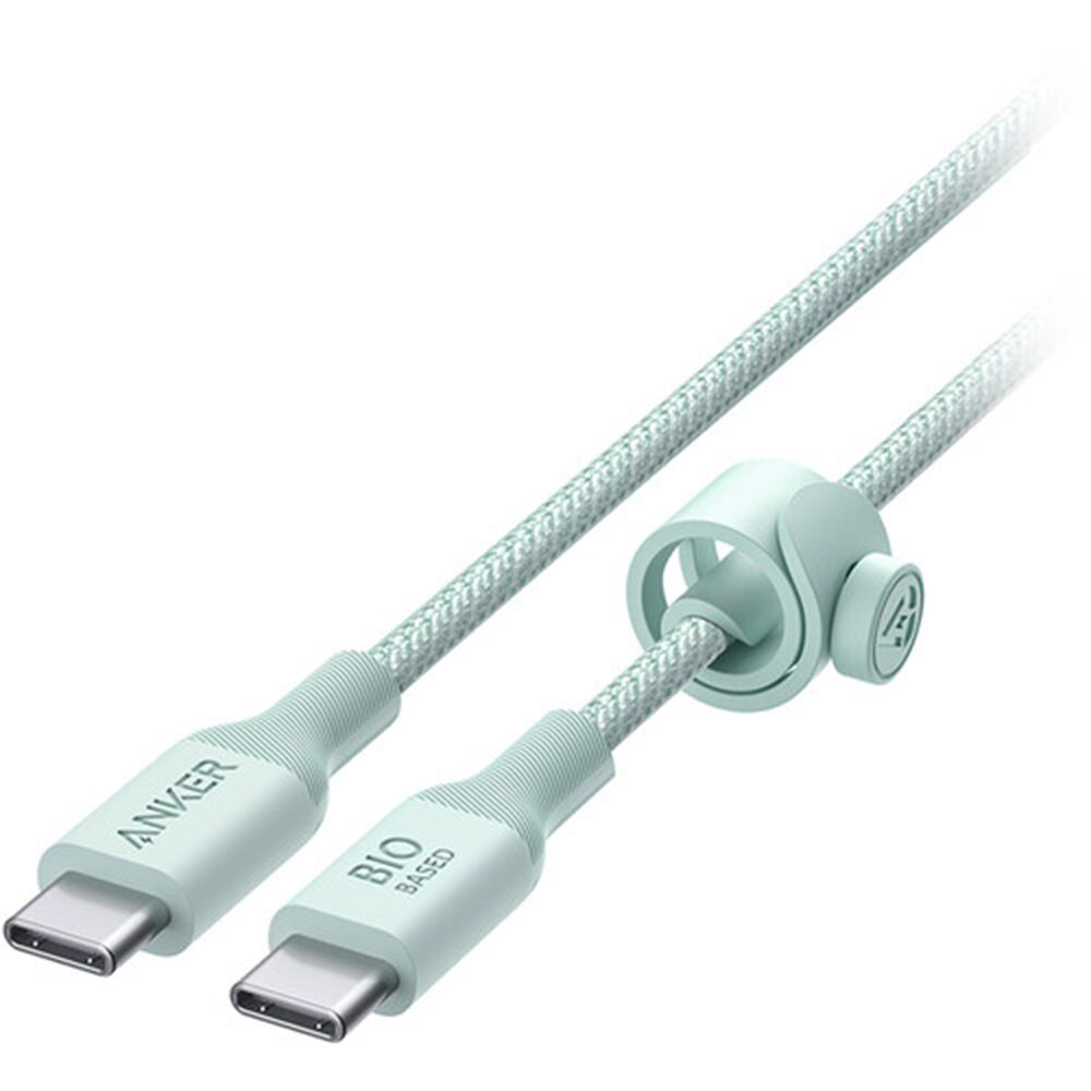 Anker 6 Ft. USB-C to USB-C Nylon-Braided Heavy Duty Cable in Green, , large