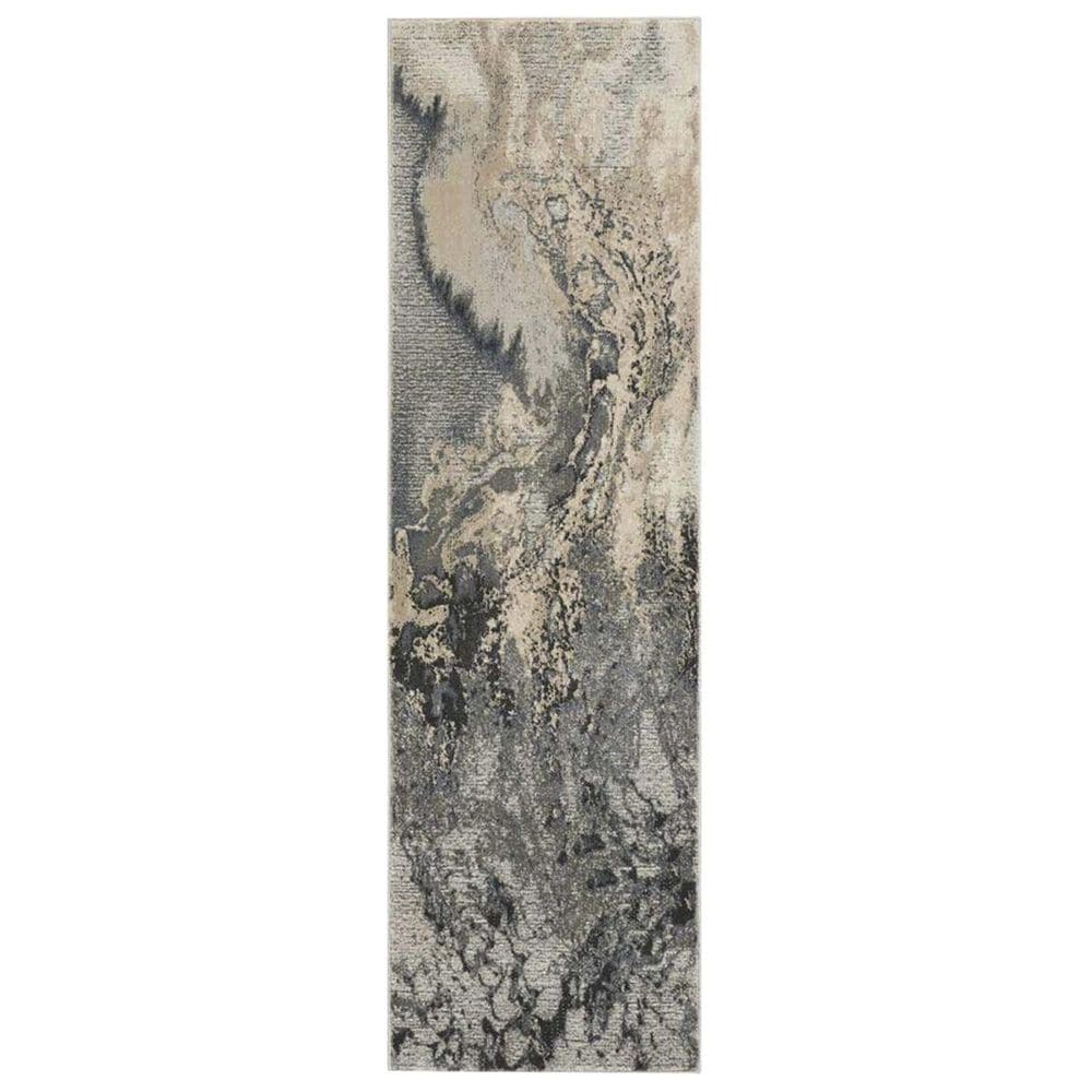 Nourison Maxell MAE08 2"2" x 7"6" Grey Runner, , large