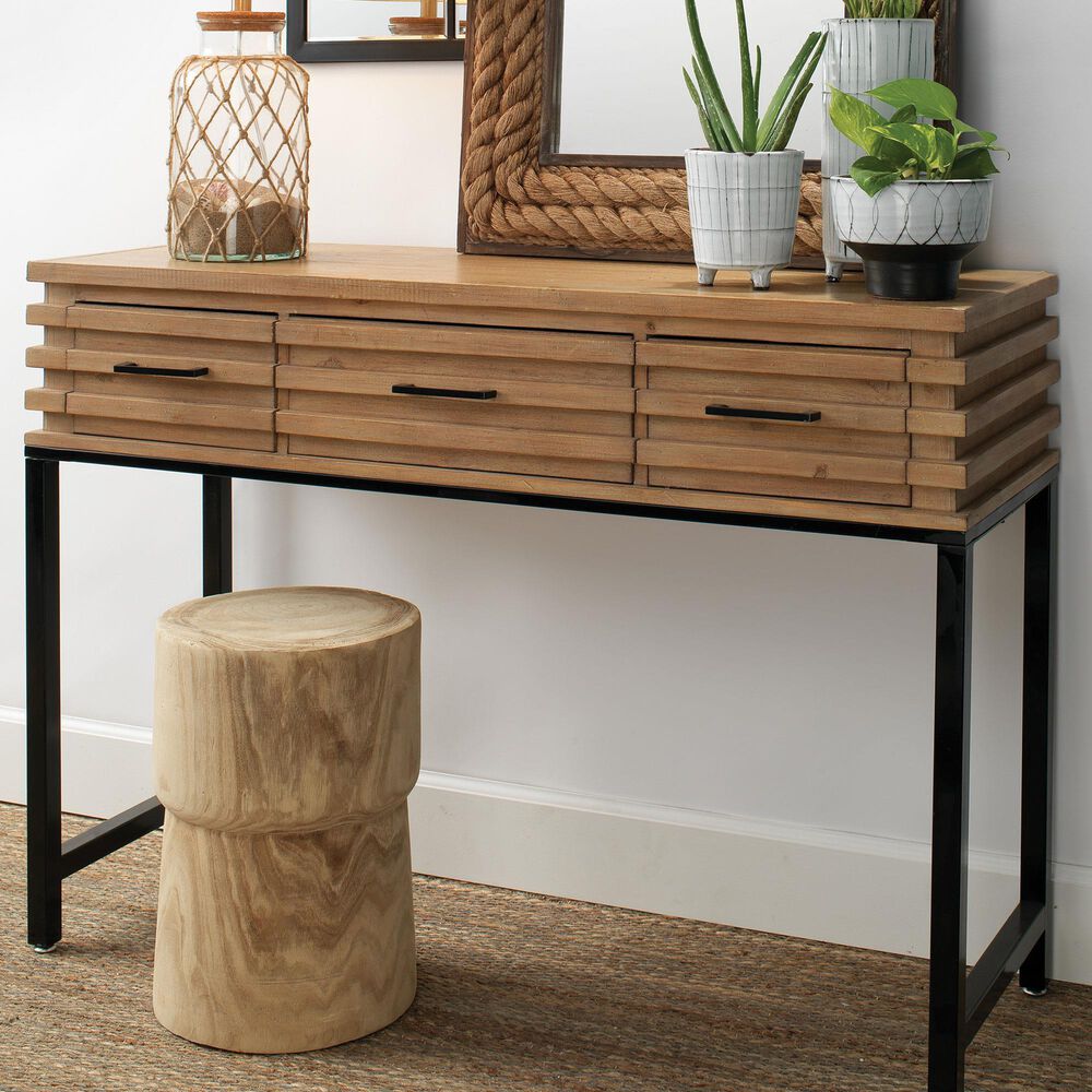 Splendor Living Walden Wood Side Table in Brown, , large