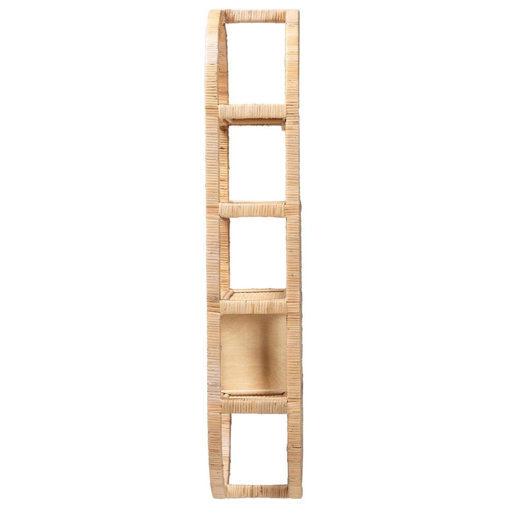 Baxton Studio Labonita 42" Arched Wall Shelf in Natural Brown, , large