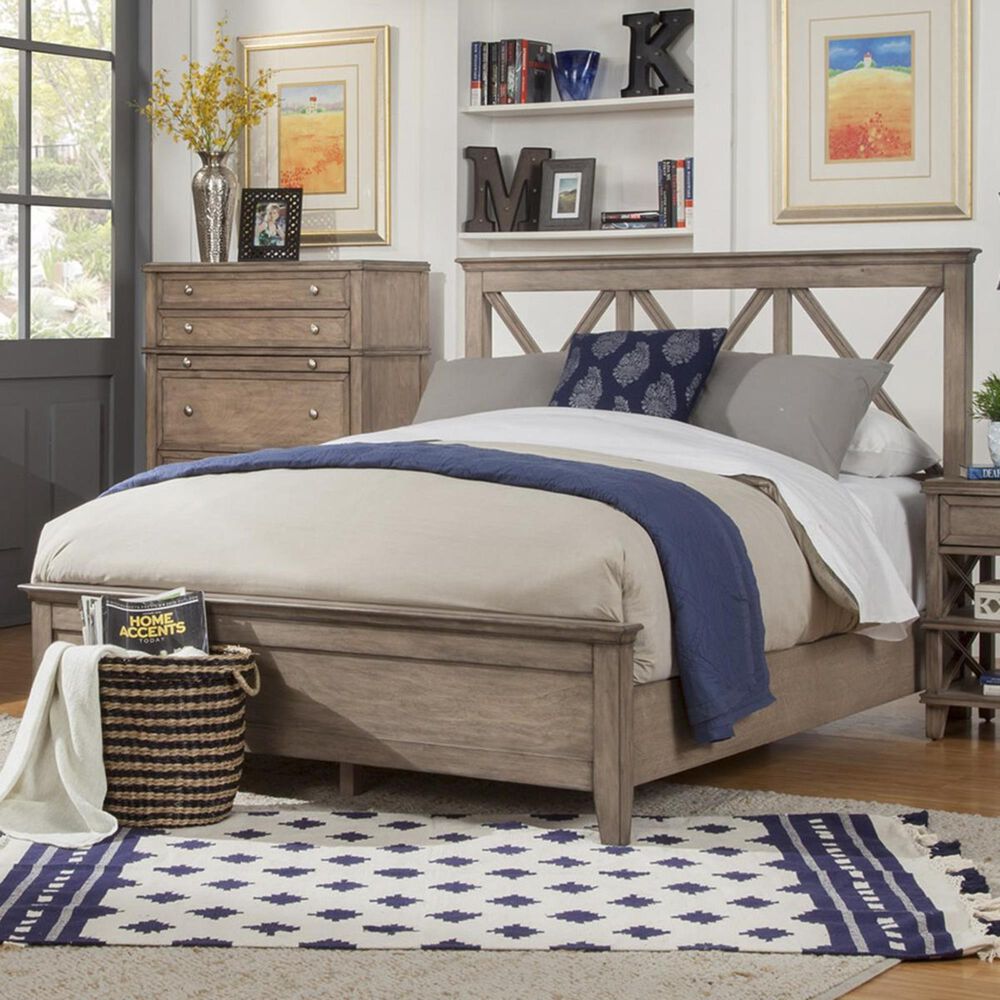 Alpine Furniture Potter Full Panel Bed in French Truffle, , large
