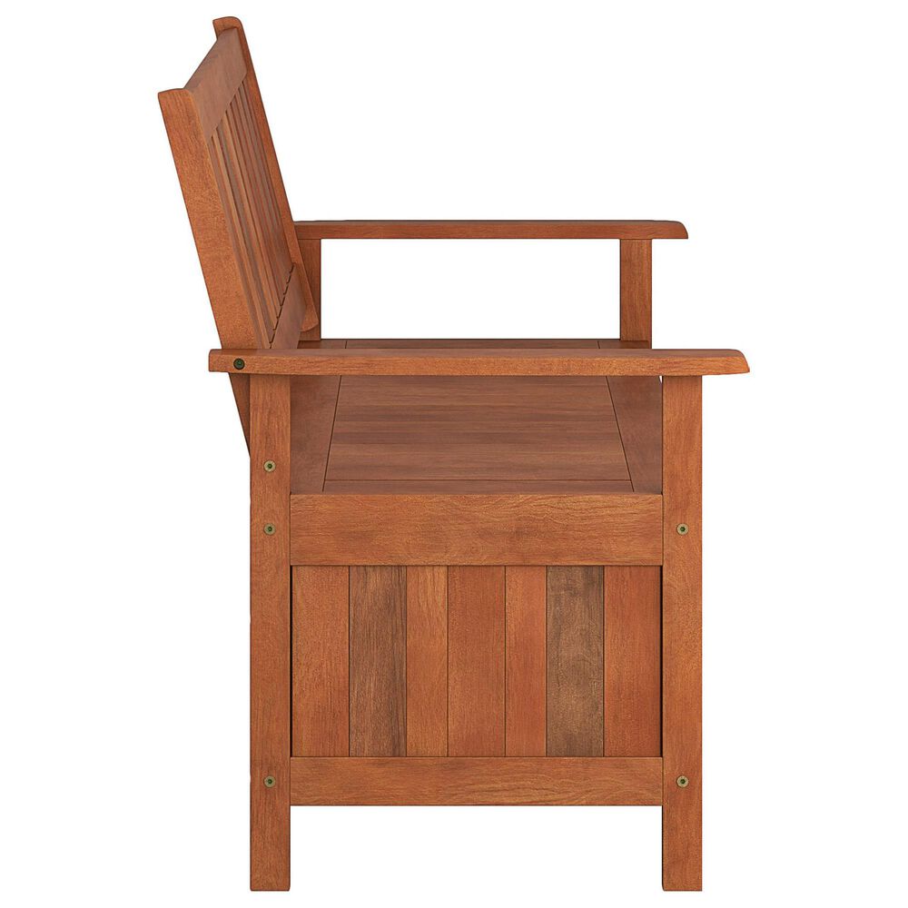 CorLiving Miramar Patio Storage Bench in Brown, , large