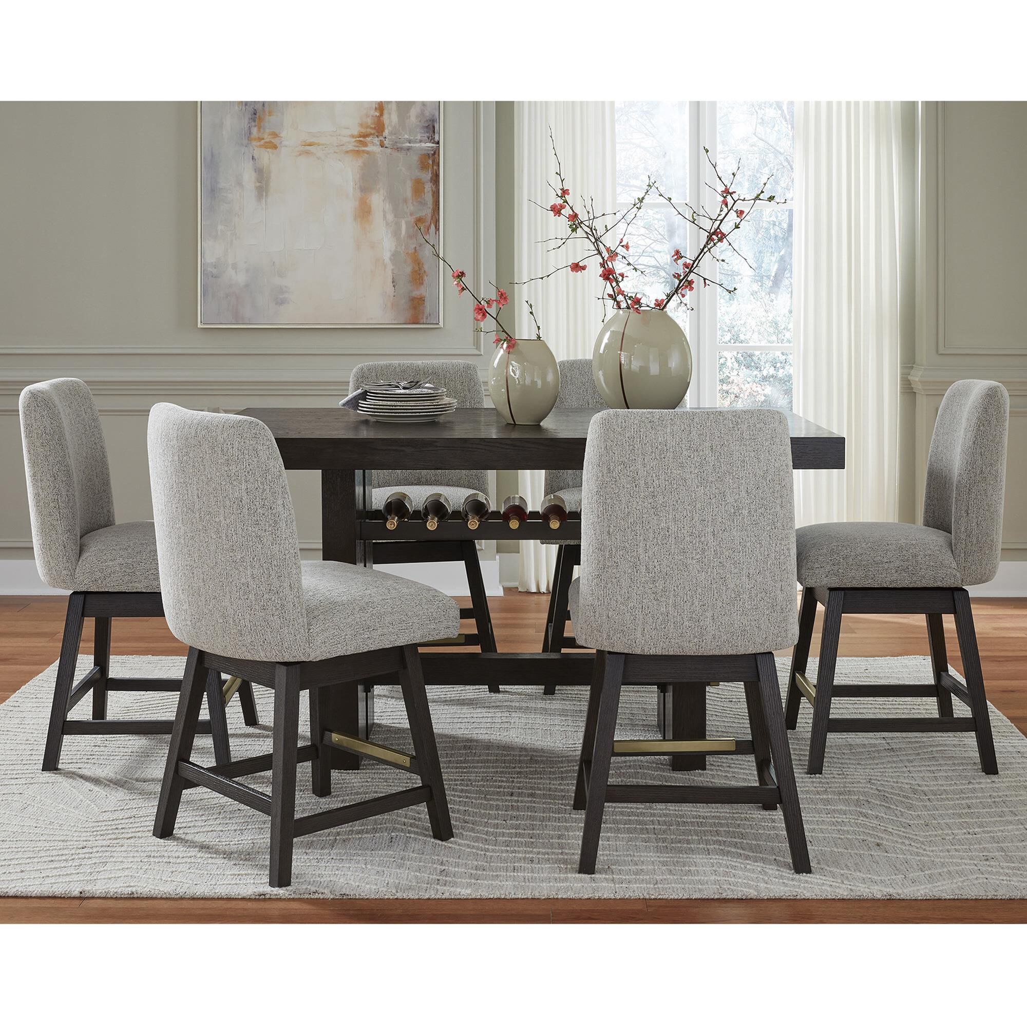 Millenium Burkhaus Counter Table and 6 Stools
