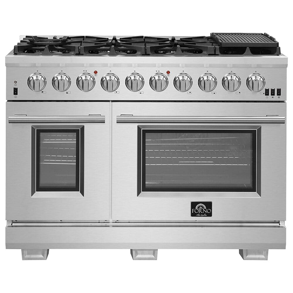 Forno Capriasca 48" Freestanding Gas Range in Stainless Steel, , large
