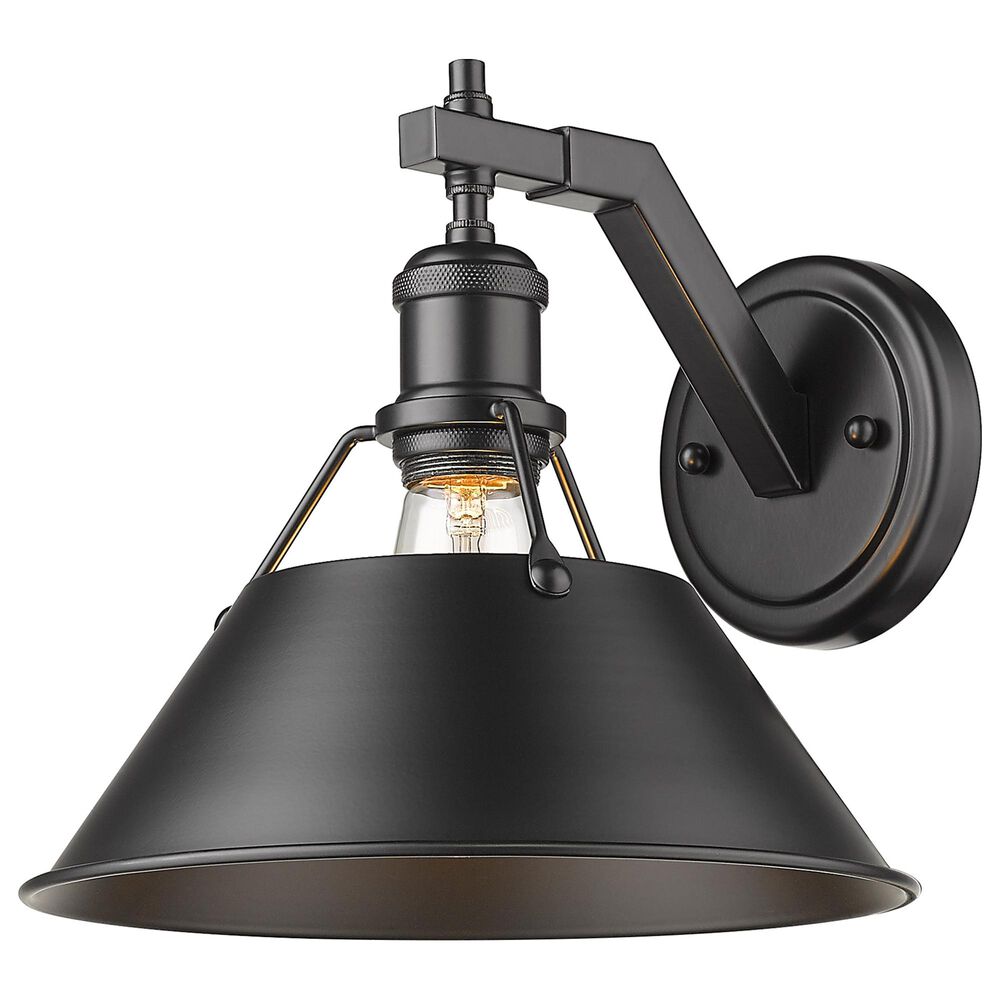 Golden Lighting Orwell 1-Light Wall Sconce in Matte Black, , large