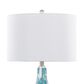 LumiSource Rocca Glass Table Lamp in Sapphire Blue, White, Brushed Nickel and Clear (Set of 2), , large