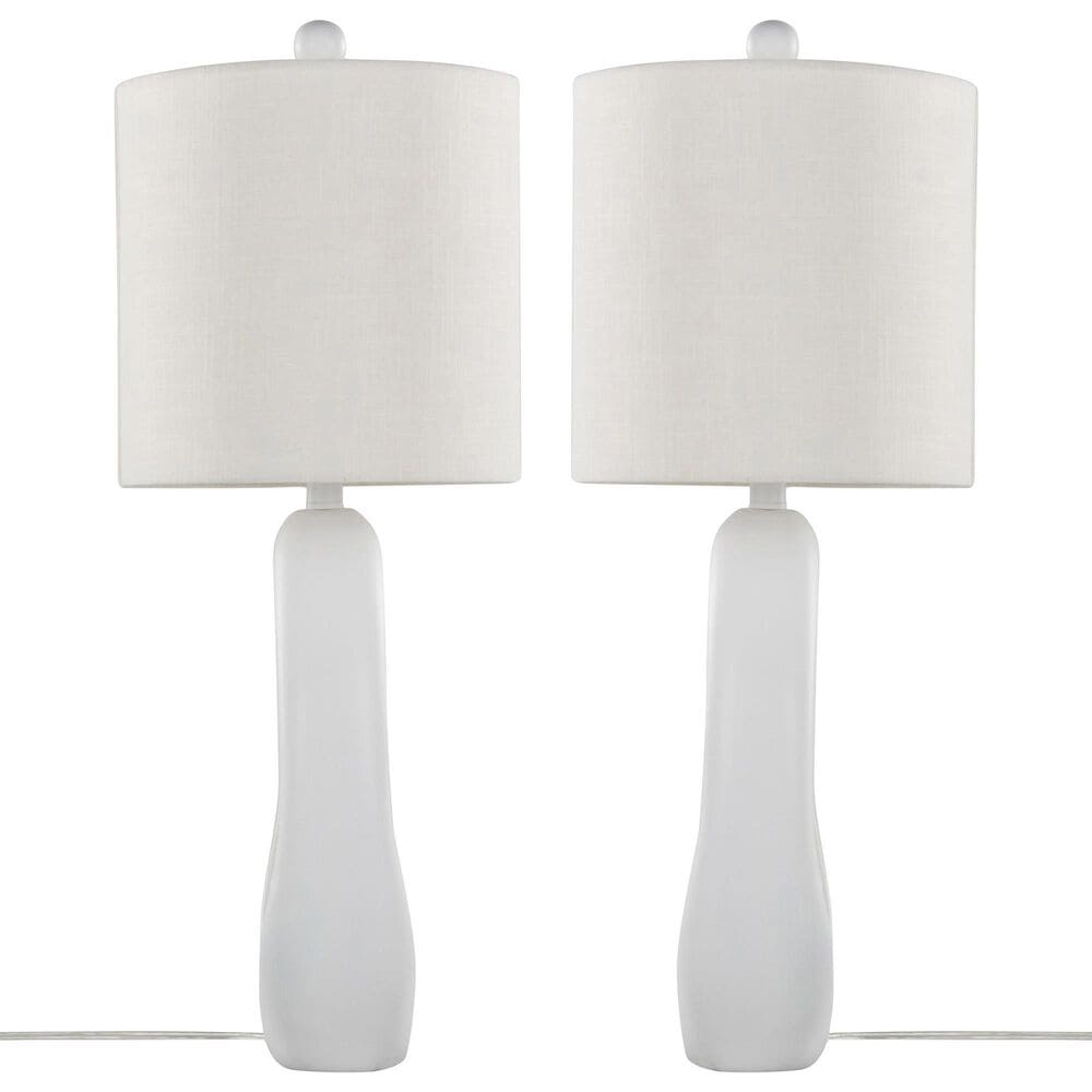 LumiSource Pearl Table Lamp in Matte White (Set of 2), , large