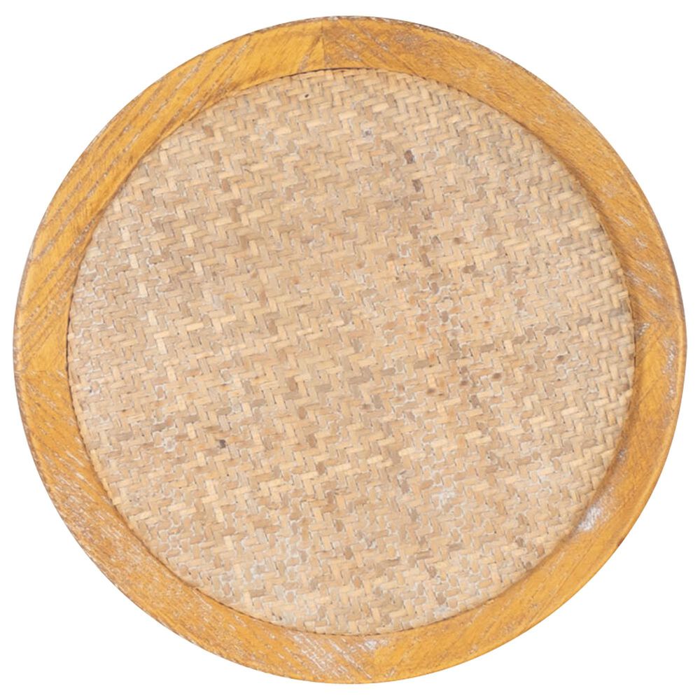 Linon Home Decor Rae Rattan Bar Stool in Brown, , large