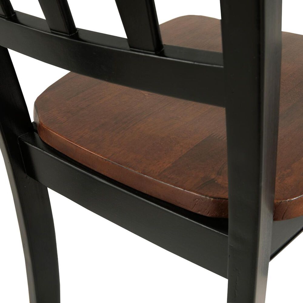 Ashley Owingsville Dining Side Chair in Black and Brown &#40;Set of 2&#41;, , large
