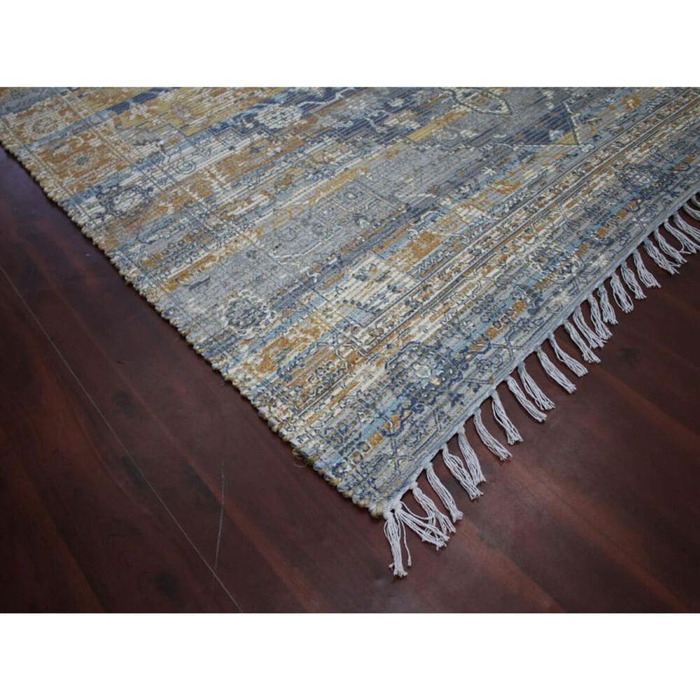 Amer Rugs Prairie 3&#39;6&quot; x 5&#39;6&quot; Denim and Orange Area Rug, , large