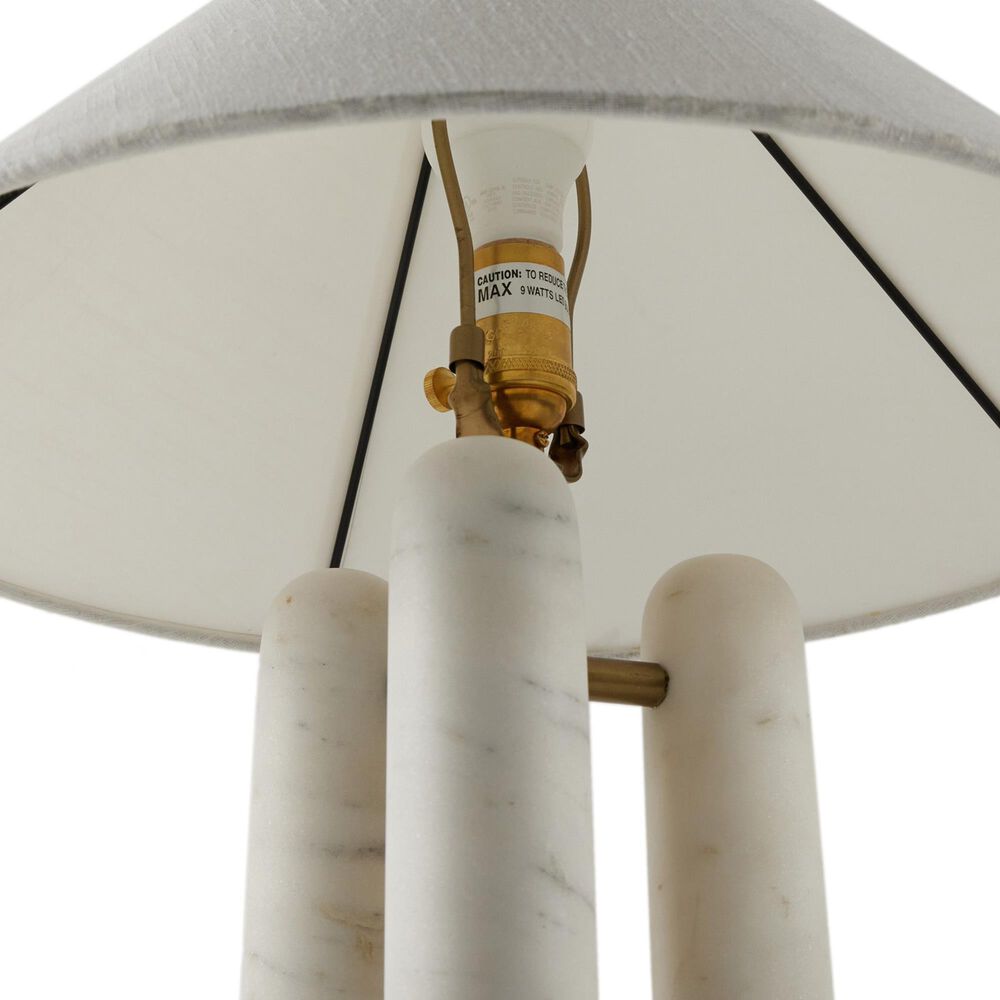 Four Hands Medici Table Lamp in Charcoal, White and Antique Brass, , large