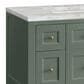 James Martin Vanities Breckenridge 72" Double Bathroom Vanity in Smokey Celadon with 3 cm Victorian Silver Quartz Top and Rectangular Sinks, , large