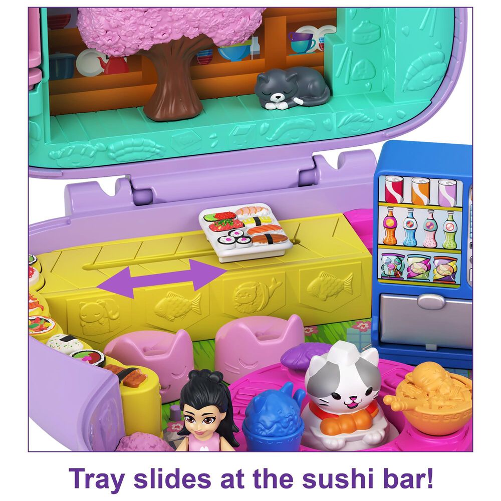 Polly Pocket Sushi Shop Cat Compact, , large