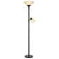 Cal Lighting Brayton Torchiere Floor Lamp in Black, , large