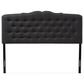 Baxton Studio Lucy King Panel Headboard in Dark Grey, , large