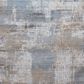 LR Home 18" Square Abstract Pouf in Taupe and Blue, , large