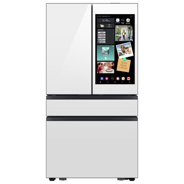 Samsung 28.6 Cu. Ft. Bespoke 4-Door French Door Refrigerator with AI Family Hub+ & AI Vision Inside in White Glass, , large