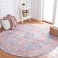 Safavieh Serapi 6"7" Round Blue and Rust Area Rug, , large