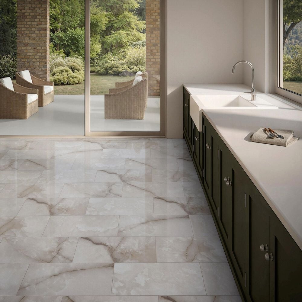 Shaw Astoria Brindle 12" x 24" Polished Porcelain Tile, , large