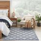 Nourison Easy Care 6" x 9" Denim Blue Indoor/Outdoor Area Rug, , large