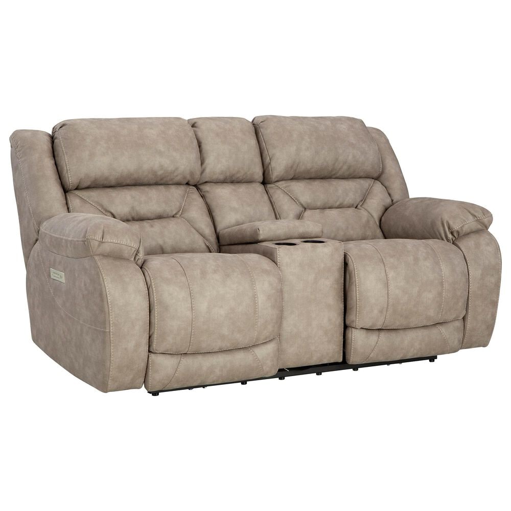 HomeStretch Skywalker Power Reclining Loveseat in Fog, , large