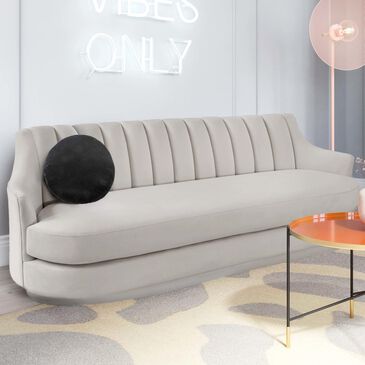 Tov Furniture Peyton Sofa in Light Grey Velvet, , large