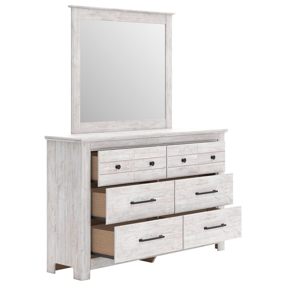 Ashley Makidern 4 Piece Full Panel Bedroom Set in Whitewash, , large