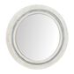 Maple and Jade 34" Round Wall Mirror in Distressed White and Dark Gray, , large