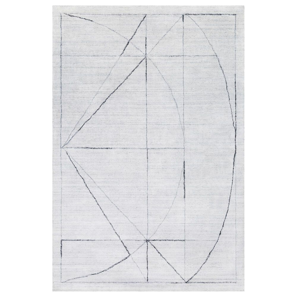 Surya Hightower 4" x 6" Charcoal, White and Black Area Rug, , large