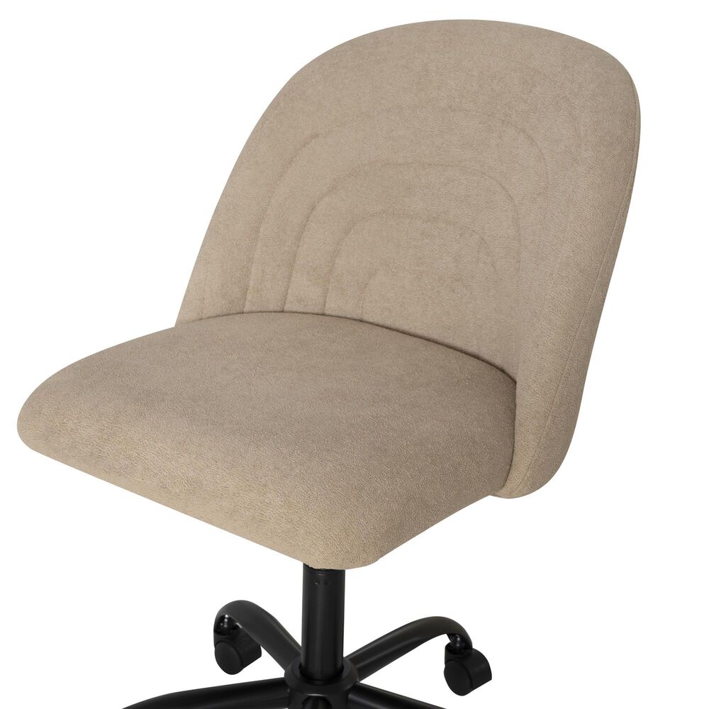 Linon Home Decor Skyla Swivel Office Chair in Beige, , large