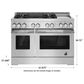 JennAir 48" Gas Professional Range with Infused Griddle and Infrared Grill in Stainless Steel, , large