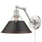 Golden Lighting Orwell 1-Light Wall Sconce in Pewter, , large
