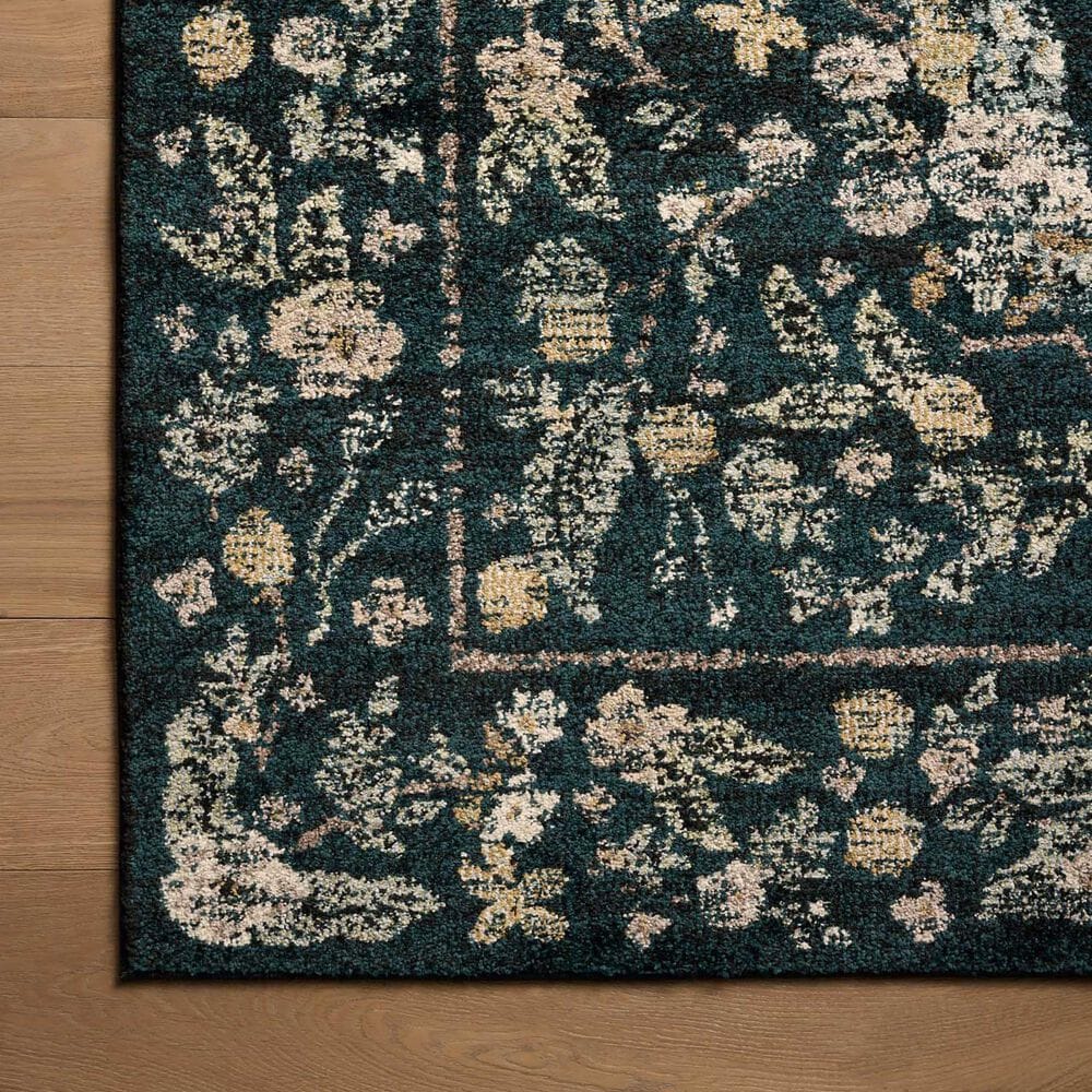 Rifle Paper Co. x Loloi Laurel Peacock Garden 9&#39;2&quot; x 12&#39;2&quot; Navy Area Rug, , large