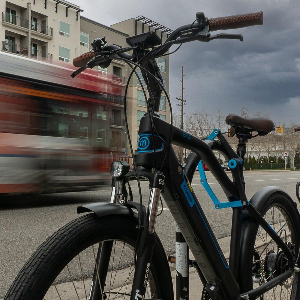 Magnum Voyager 26 Electric Bike in Matte Black and Blue, , large