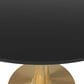 Leisuremod Bristol 40" Round Dining Table with MDF Top in Gold and Black - Table Only, , large