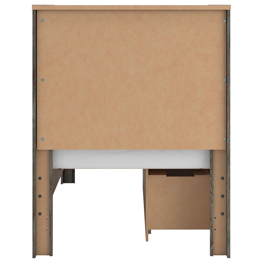 Ashley Frandern Twin Platform Bed with Storage in Warm Gray, , large