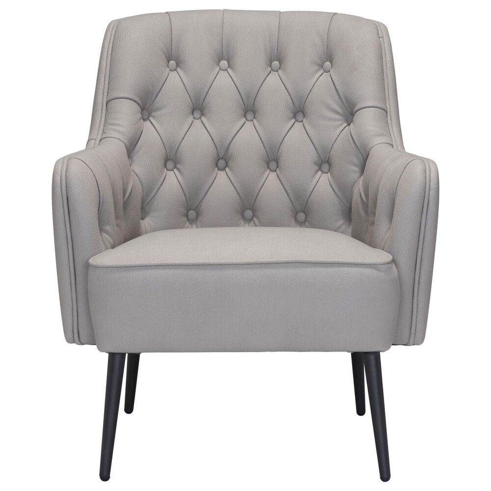 Zuo Modern Tasmania Accent Chair in Gray and Black, , large