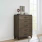 Urban Home Broderick 5 Drawer Chest in Wild Oats Brown, , large